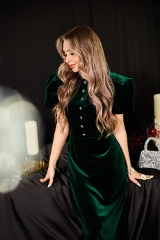 Платье 44257 зеленый Golden Valley