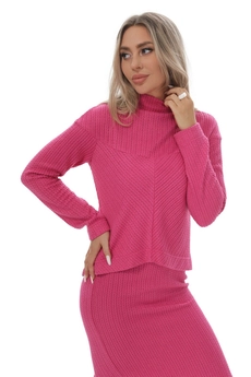 Костюм с юбкой 6567 розовый Golden Valley