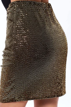 Костюм с юбкой 6686 золото Golden Valley