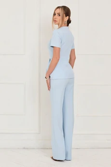 Костюм брючный 6698 голубой Golden Valley