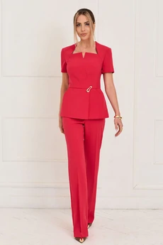 Костюм брючный 6698 малиновый Golden Valley