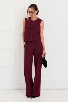 Костюм брючный 6699 бордовый Golden Valley