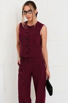 Костюм брючный 6699 бордовый Golden Valley