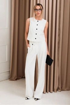 Костюм брючный 6699 молочный Golden Valley