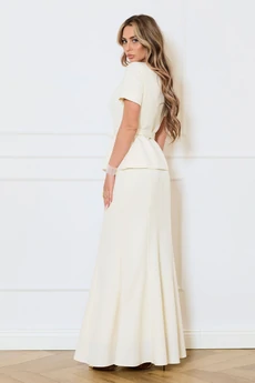 Костюм с юбкой 6701 молочный Golden Valley