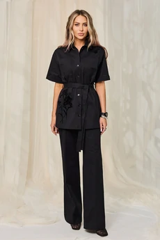 Костюм брючный 6704 черный Golden Valley