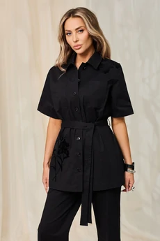 Костюм брючный 6704 черный Golden Valley