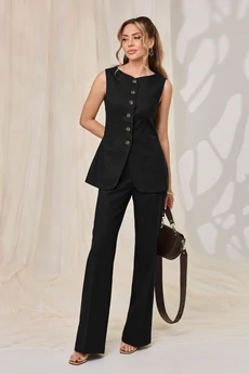 Костюм брючный 6712 черный Golden Valley