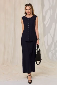 Костюм с юбкой 6716 темно-синий Golden Valley