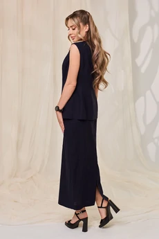 Костюм с юбкой 6716 темно-синий Golden Valley