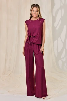 Костюм брючный 6719 бордовый Golden Valley