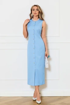 Костюм с платьем 6735 молочно-голубой Golden Valley