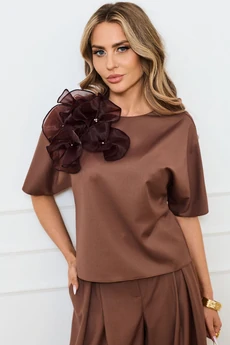 Костюм брючный 6745 коричневый Golden Valley