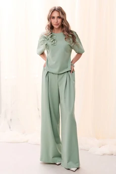 Костюм брючный 6745 зеленый Golden Valley