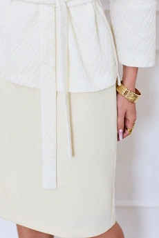 Костюм с юбкой 6763-1 бежевый Golden Valley