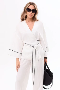 Костюм брючный 6764 белый Golden Valley