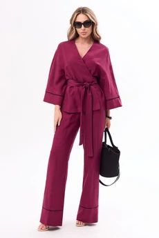 Костюм брючный 6764 бордовый Golden Valley