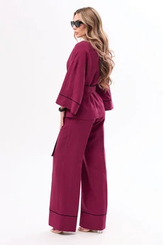 Костюм брючный 6764 бордовый Golden Valley
