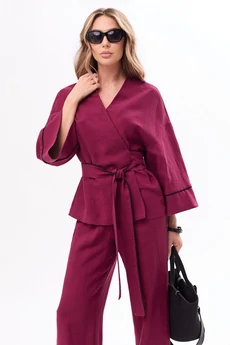 Костюм брючный 6764 бордовый Golden Valley