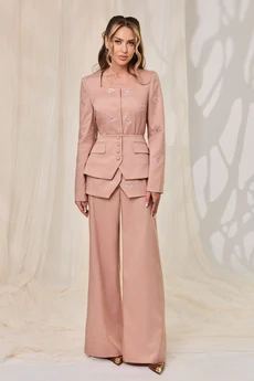 Костюм брючный 6771 розовый Golden Valley