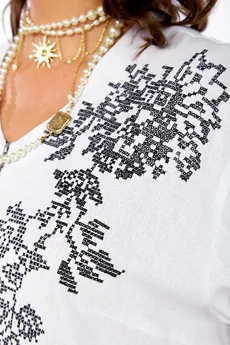 Костюм брючный 281 белый Grace for you