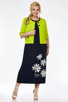 Костюм с платьем 242 олива Grace for you