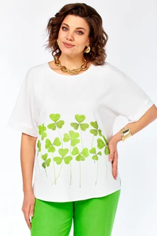 Костюм брючный 266 зелень Grace for you