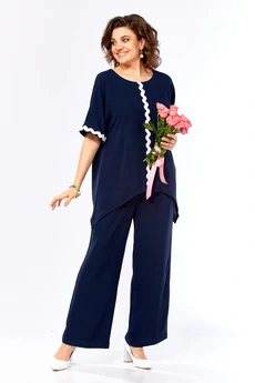 Костюм брючный 274 синий Grace for you