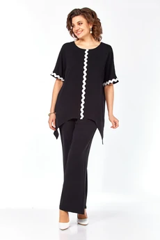 Костюм брючный 274 черный Grace for you