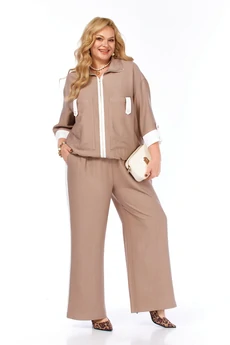 Костюм брючный 280 бежевый Grace for you