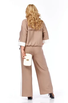 Костюм брючный 280 бежевый Grace for you