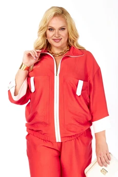 Костюм брючный 280 красный Grace for you