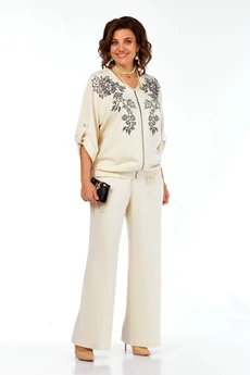 Костюм брючный 281 бежевый Grace for you