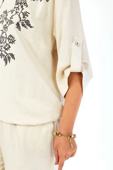 Костюм брючный 281 бежевый Grace for you