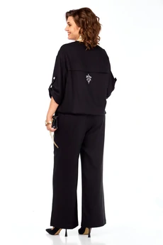 Костюм брючный 281 черный Grace for you