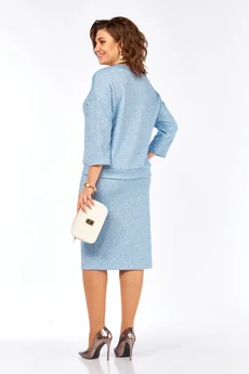 Костюм с юбкой 283 голубой Grace for you