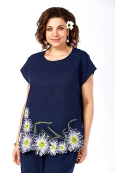 Костюм брючный 285 синий Grace for you