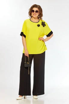 Костюм брючный 290 желтый Grace for you