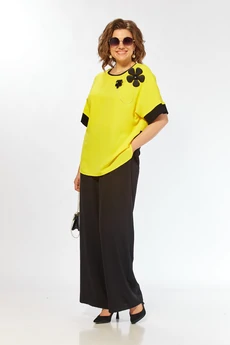 Костюм брючный 290 желтый Grace for you