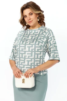 Костюм с юбкой 291 голубой Grace for you
