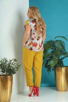 Костюм брючный 301 желтый Grace for you