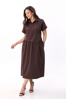 Платье 25ICY087Ш шоколад ICY Street