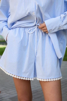 Костюм с шортами 26ICY130 голубая полоска ICY Street