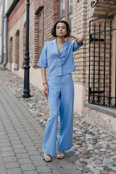 Костюм брючный 25ILor3 голубой ILOKA