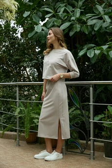 Костюм с юбкой 26ILci3 капучино ILOKA