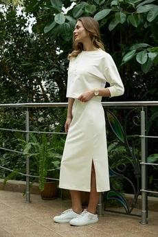 Костюм с юбкой 26ILci3 молочный ILOKA