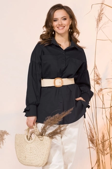 Рубашка 005 черный Liliana-style