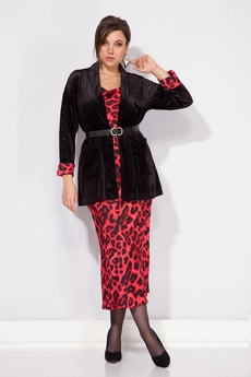 Костюм с платьем 096 красный Liliana-style