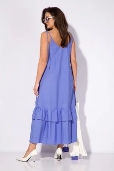 Костюм с платьем 151к белый + лавандовый Liliana-style