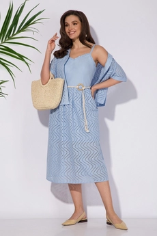 *Костюм с платьем 156 голубой Liliana-style